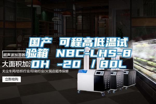 国产 可程高低温试验箱 NBC-LHS-80H -20℃／80L