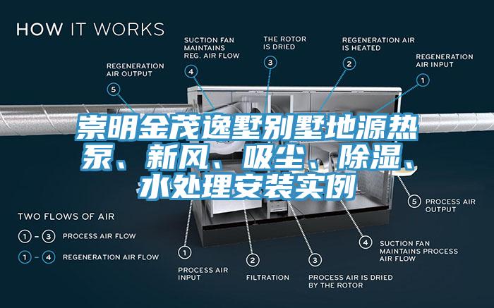 崇明金茂逸墅别墅地源热泵、新风、吸尘、除湿、水处理安装实例