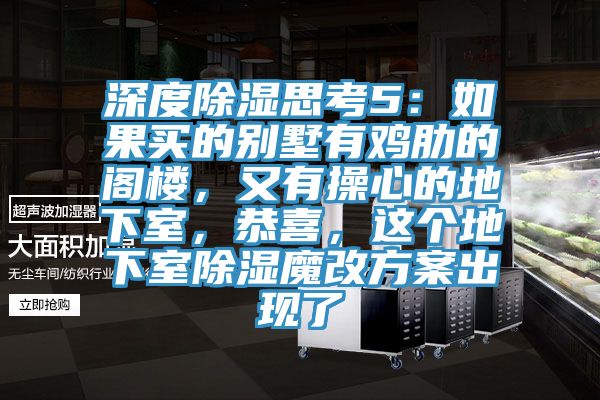 深度除湿思考5：如果买的别墅有鸡肋的阁楼，又有操心的地下室，恭喜，这个地下室除湿魔改方案出现了